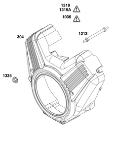 Blower Housing Group Diagram and Parts List for 61H277-0108-E1  Briggs and Stratton Engine